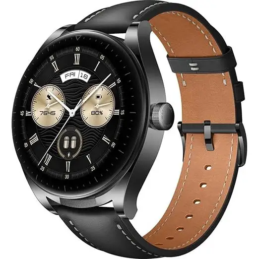 Premium Classic Dial Bluetooth Smartwatch with Leather Strap